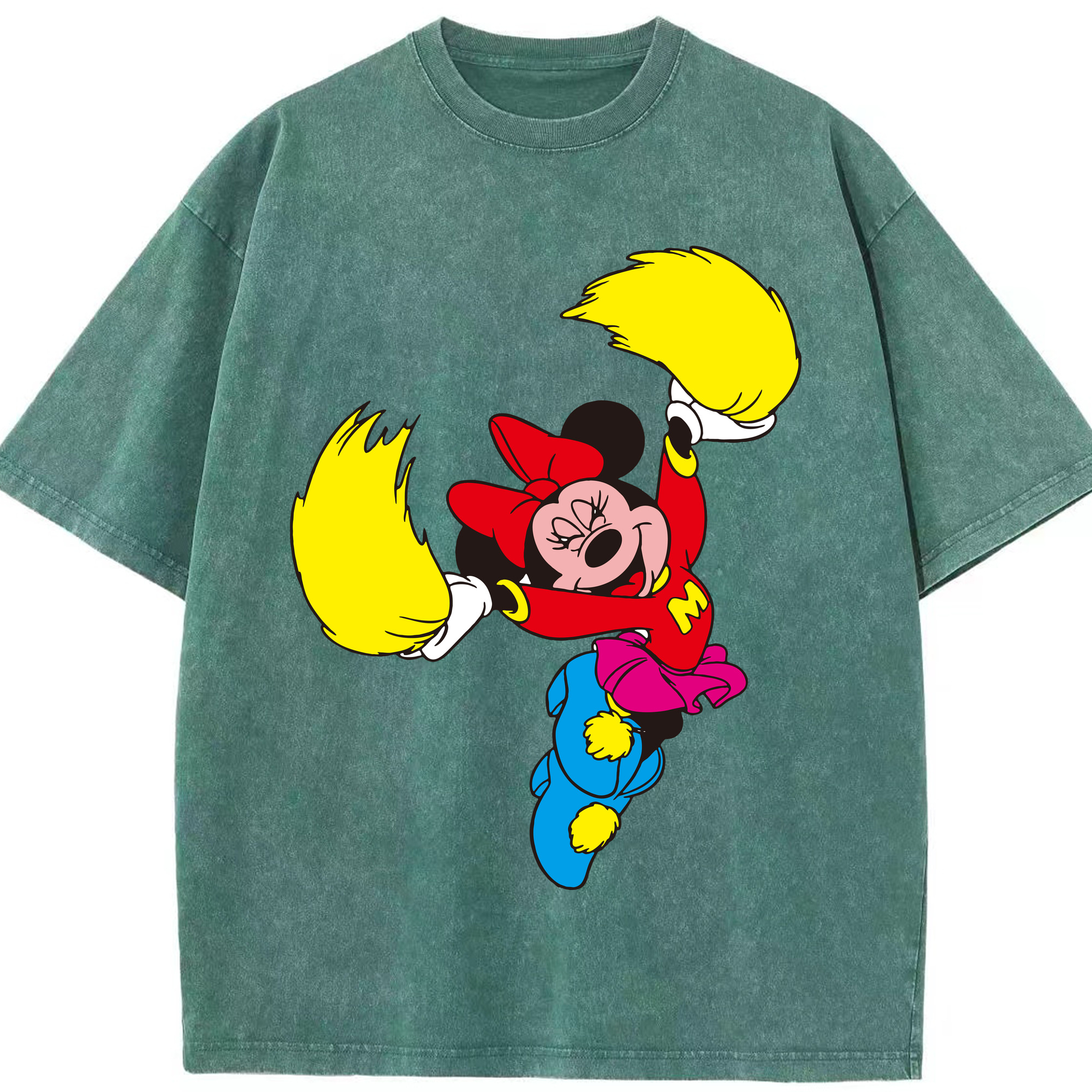 （画像用） ミッキーマウス Mickey Mouse 綿100% ヴィンテージ風 半袖Tシャツ（フロントプリント）